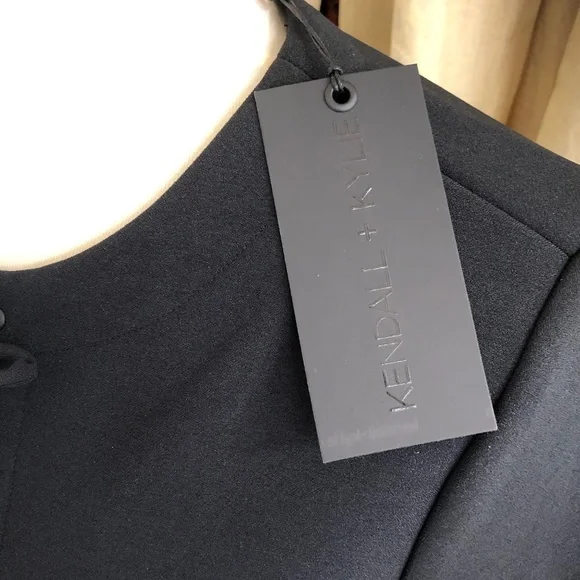 Kendall + Kylie Safari Mini Black Front Tie Dress - Picture 3 of 7